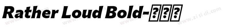Rather Loud Bold字体转换